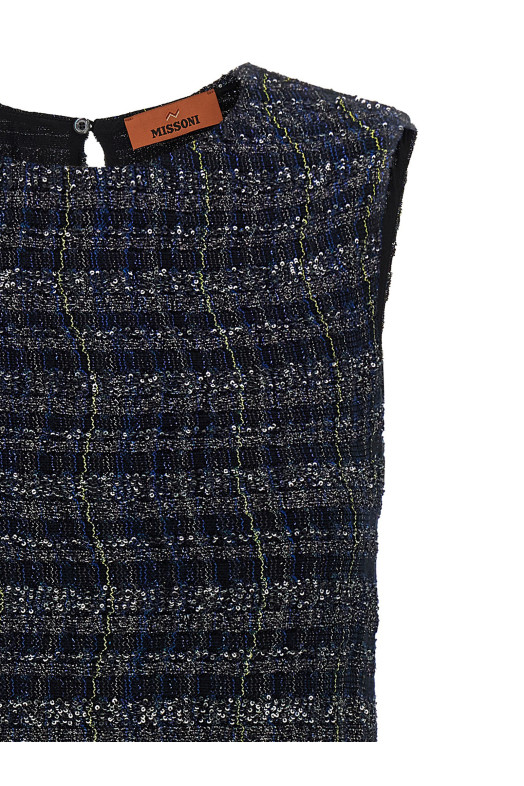 Check pattern dress Multicolor