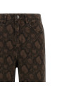 Animal print jeans Brown