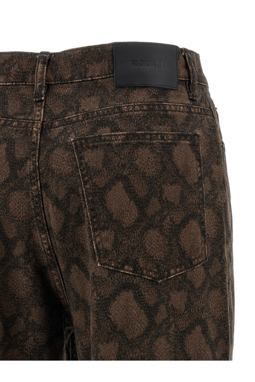 Animal print jeans Brown