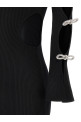 'Cut-Out Crystal Bow' dress Black