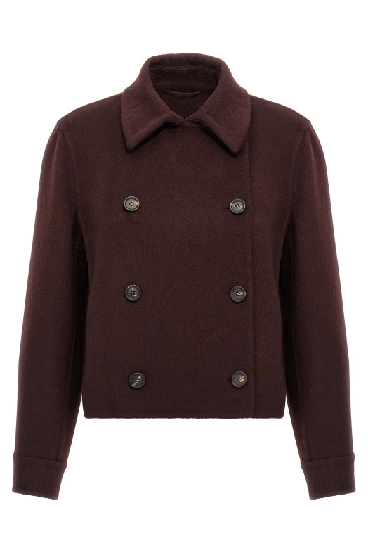 Мобільне кашемірове пальто бордо BRUNELLO CUCINELLI MD5037424PC4243