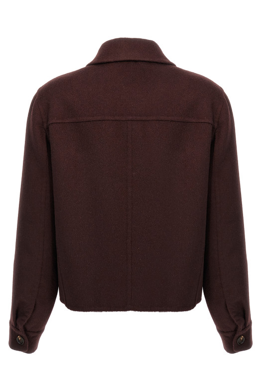 Мобільне кашемірове пальто бордо BRUNELLO CUCINELLI MD5037424PC4243