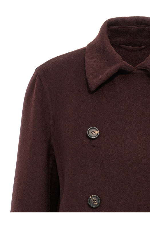 Мобільне кашемірове пальто бордо BRUNELLO CUCINELLI MD5037424PC4243