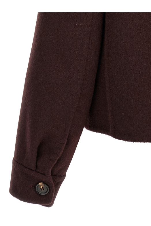 Мобільне кашемірове пальто бордо BRUNELLO CUCINELLI MD5037424PC4243