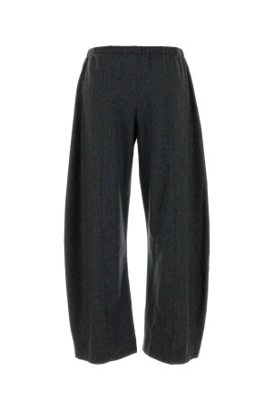 Grey wool blend wide-leg Clover pant KHAITE (3176604W604)