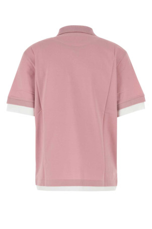 Розовая рубашка-поло из пике PRADA (39586SOOO1736) Розовая рубашка-поло из пике PRADA (39586SOOO1736)