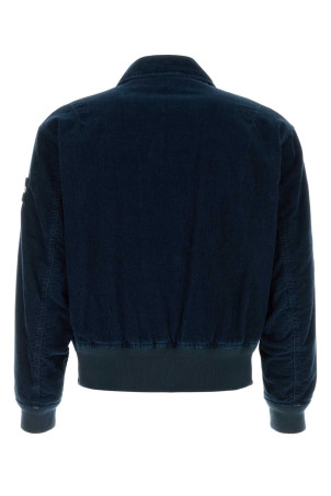 Синя вельветова куртка з підкладкою STONE ISLAND (410012310)