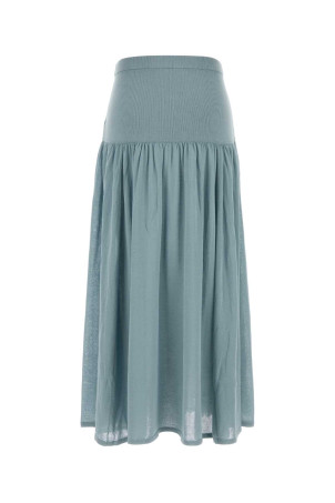 Світло-блакитна спідниця Hypnotic з бавовняної суміші ZIMMERMANN (4896SF251)