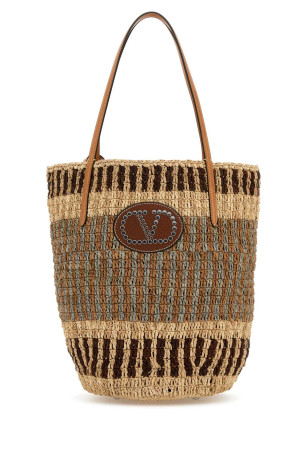 Вишита рафія VLogo Signature шопінг-сумка VALENTINO GARAVANI (6W0B0R37CFS)
