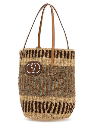 Вишита рафія VLogo Signature шопінг-сумка VALENTINO GARAVANI (6W0B0R37CFS)
