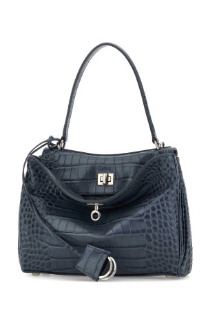 Невелика шкіряна сумочка Rodeo синього кольору BALENCIAGA (7897792ABV1)