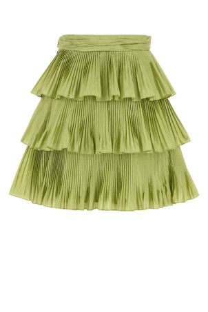 Acid green taffeta mini skirt VALENTINO GARAVANI (7B3RADN5917)