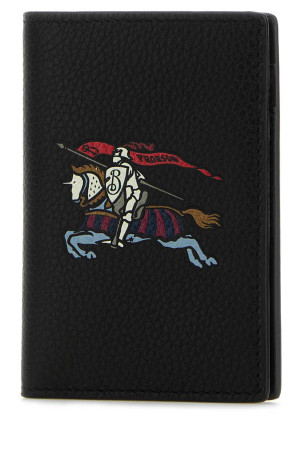 Чорний шкіряний картхолдер Black BURBERRY (8115390)