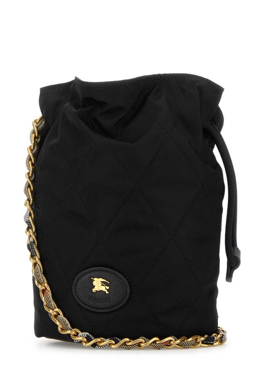 Black canvas Horseshoe bucket bag Black BURBERRY (8118449)
