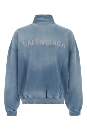 Світло-блакитна бавовняна кофта BALENCIAGA (844162TSVP1)