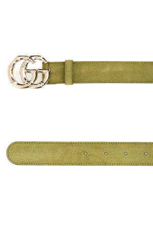 Sage green suede belt GUCCI (847228CA00G) Sage green suede belt GUCCI (847228CA00G)