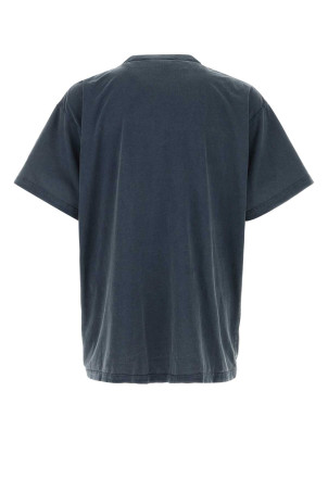 Denim blue cotton oversize t-shirt BALENCIAGA (850345TTVB6) Denim blue cotton oversize t-shirt BALENCIAGA (850345TTVB6)