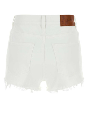 White denim shorts Multicolor CHLOE (CH25ADS01157) White denim shorts Multicolor CHLOE (CH25ADS01157)