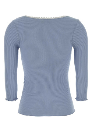 Хлопковая футболка голубого цвета CHLOE (CH25WJC01185) CHLOÉ