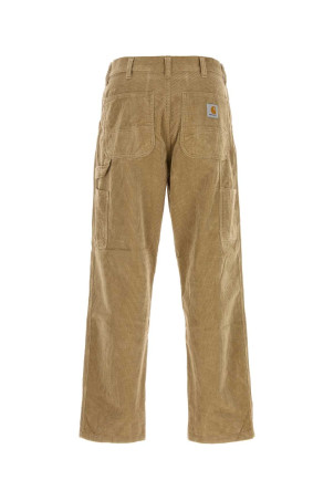 Бежевые вельветовые брюки с одним наколенником CARHARTT WIP (I02862732) Бежевые вельветовые брюки с одним наколенником CARHARTT WIP (I02862732)