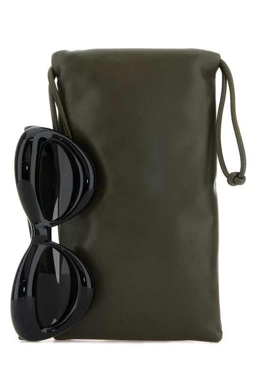 Чорні ацетатні сонцезахисні окуляри LOEWE (LW40097I55)