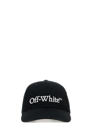 Чорна бавовняна бейсболка OFF WHITE (OMLB069C99FAB002) OFF-WHITE Чорна бавовняна бейсболка OFF WHITE (OMLB069C99FAB002) OFF-WHITE