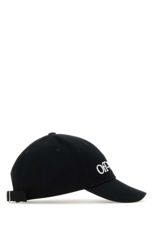 Чорна бавовняна бейсболка OFF WHITE (OMLB069C99FAB002) OFF-WHITE Чорна бавовняна бейсболка OFF WHITE (OMLB069C99FAB002) OFF-WHITE