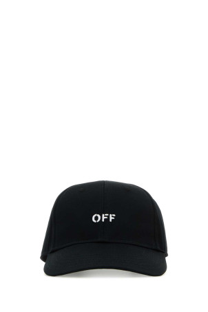 Black cotton baseball cap OFF WHITE (OMLB06DC99FAB001) Black cotton baseball cap OFF WHITE (OMLB06DC99FAB001)