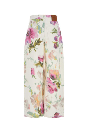 Printed denim wide-leg jeans White Pink LOEWE (S359Y11XDS) Printed denim wide-leg jeans White Pink LOEWE (S359Y11XDS)