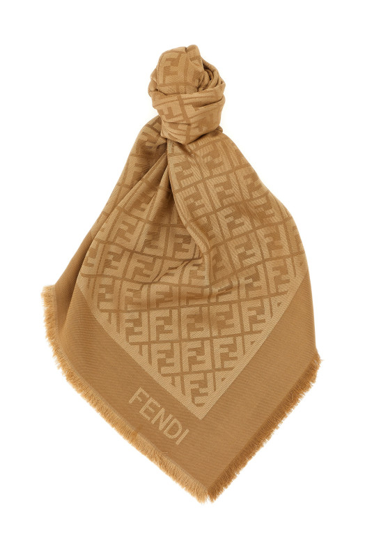 FF шарф Бежевый FENDI FXT069AJW7F0QB8