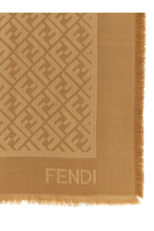 FF шарф Бежевый FENDI FXT069AJW7F0QB8
