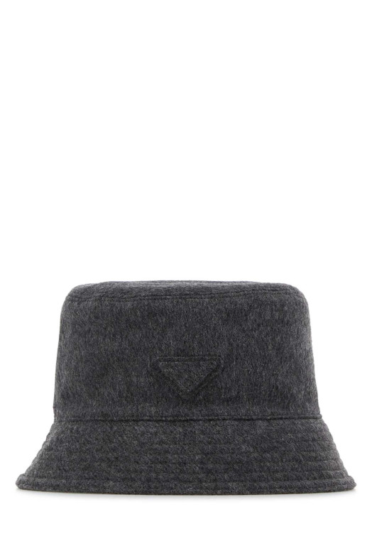 Dark grey felt bucket hat PRADA (1HC137C2O)