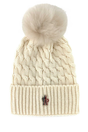 Шерстяна шапка кольору слонової кістки, різнокольорова MONCLER GRENOBLE (K20983B000120402A) Шерстяна шапка кольору слонової кістки, різнокольорова MONCLER GRENOBLE (K20983B000120402A)