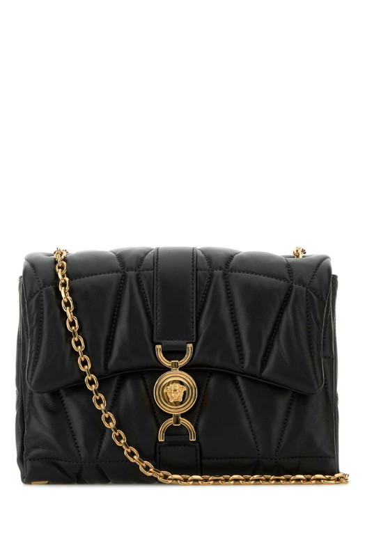 Black nappa leather Kleio shoulder bag VERSACE (10159641A12973)