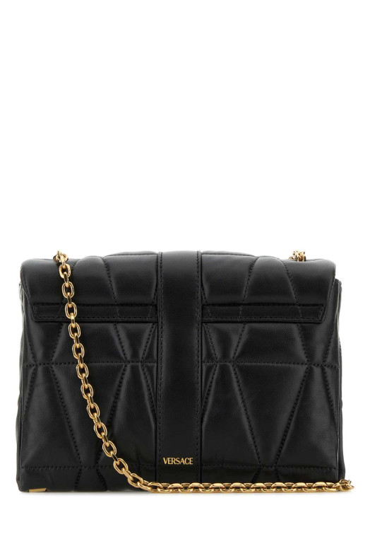 Black nappa leather Kleio shoulder bag VERSACE (10159641A12973)