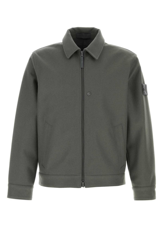 Dark grey wool blend jacket STONE ISLAND (120002718) Dark grey wool blend jacket STONE ISLAND (120002718)