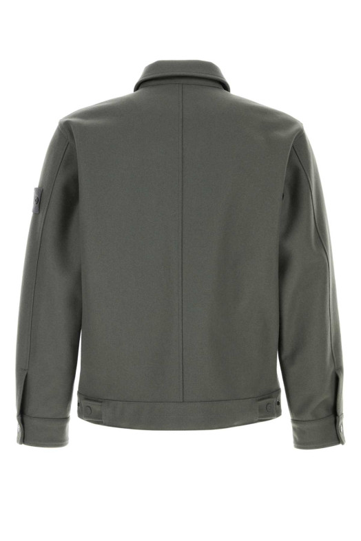 Dark grey wool blend jacket STONE ISLAND (120002718) Dark grey wool blend jacket STONE ISLAND (120002718)