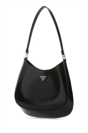 Black leather Cleo shoulder bag Black PRADA (1BC499ZO6)