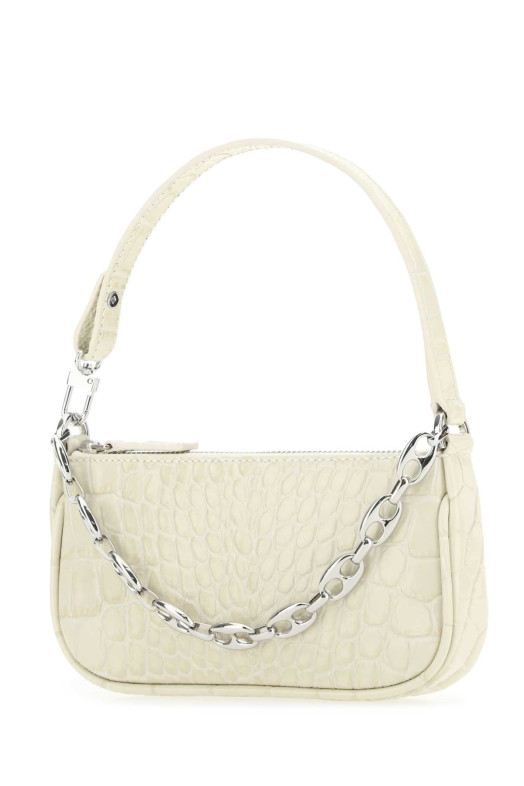 Ivory leather Mini Rachel handbag Beige BY FAR (20CRMIRACEDSMA) Ivory leather Mini Rachel handbag Beige BY FAR (20CRMIRACEDSMA)