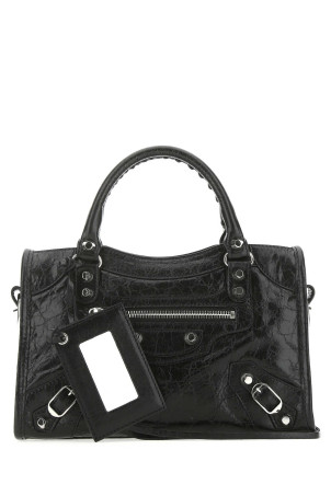 Black leather mini Classic handbag Black BALENCIAGA (300295D94JN)