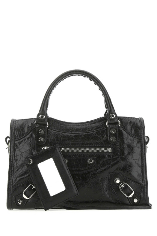Black leather mini Classic handbag Black BALENCIAGA (300295D94JN)