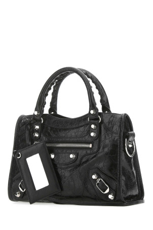 Black leather mini Classic handbag Black BALENCIAGA (300295D94JN)