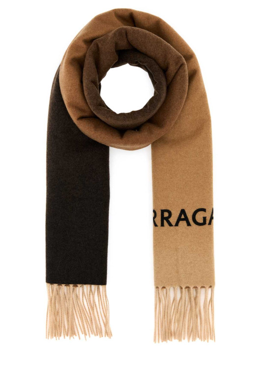 Brown cashmere scarf SALVATORE FERRAGAMO (320796770202)