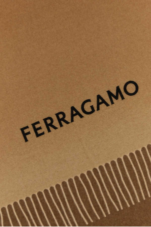 Brown cashmere scarf SALVATORE FERRAGAMO (320796770202)