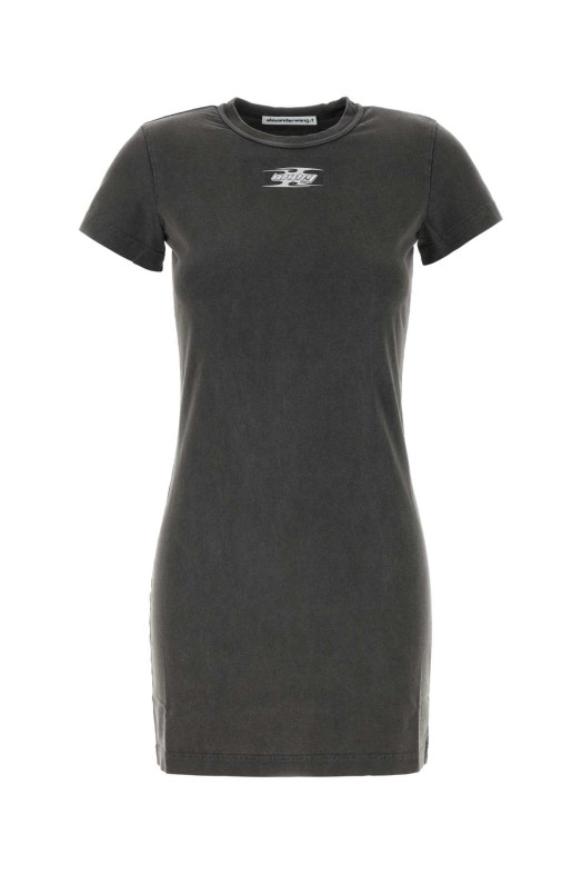 Charcoal cotton t-shirt mini dress T BY ALEXANDER WANG (4CC4246283) Charcoal cotton t-shirt mini dress T BY ALEXANDER WANG (4CC4246283)