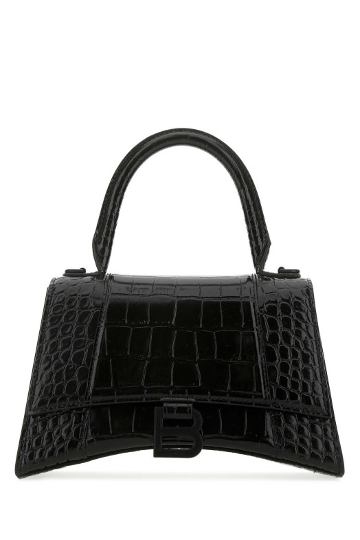 Black leather small Hourglass handbag Black BALENCIAGA (5935461LR67)