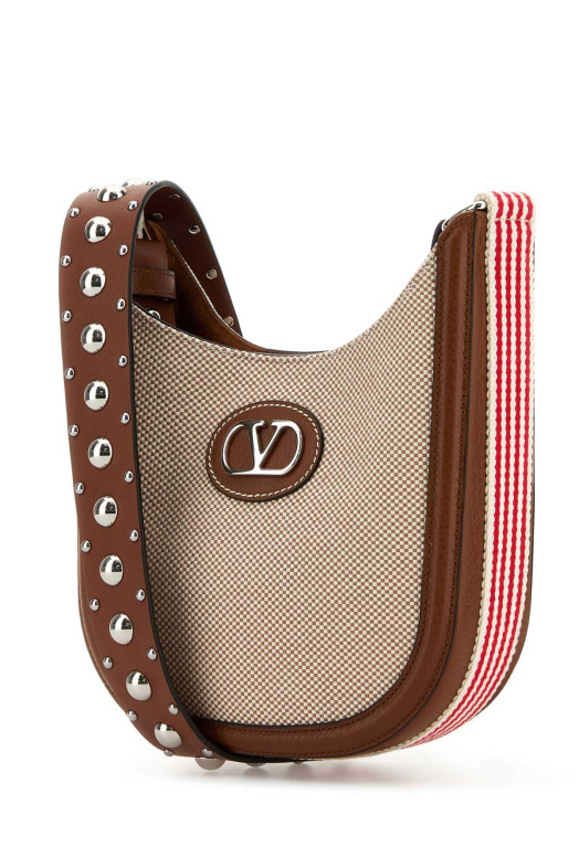 Двоколірна полотняна сумка через плече VLogo Signature VALENTINO GARAVANI (6W2B0R42YGC)