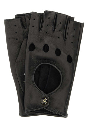 Black leather fingerless gloves VALENTINO GARAVANI (6W2GD00BUTV)