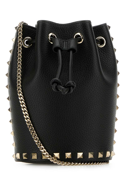 Black leather bucket bag Black VALENTINO GARAVANI (6W2P0AI4VSH)