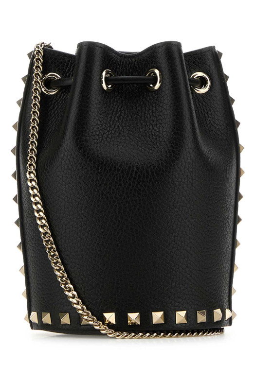 Black leather bucket bag Black VALENTINO GARAVANI (6W2P0AI4VSH)